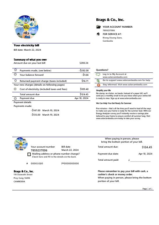 Cambodia Solar Green Energy Cambodia Co business utility bill template (2).doc PSD template